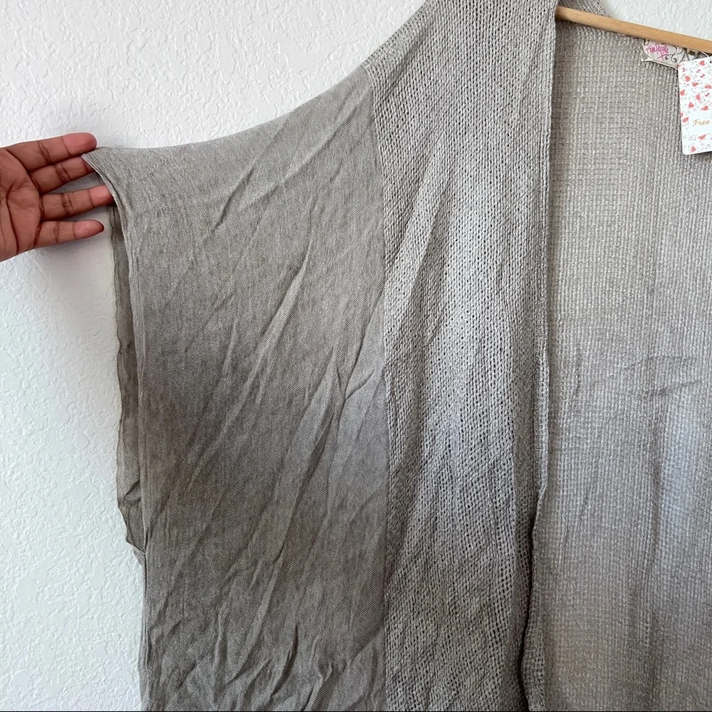 NWT Free People Lunar Grey Knit Cover Up One Size - Picture 5 of 10